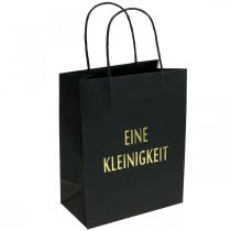Geschenktüten Papier „Eine Kleinigkeit“ Schwarz 20×11×25cm 6St