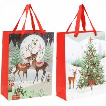 Artikel Geschenktüten Weihnachten Geschenktasche Hirsche 24×18cm 2St