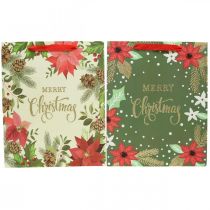 Geschenktüten Weihnachten Geschenktasche Merry Christmas 32x26cm 2St