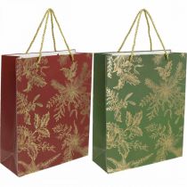 Geschenktüten Weihnachten Weihnachtstaschen Mistelzweige 26×32cm 2St