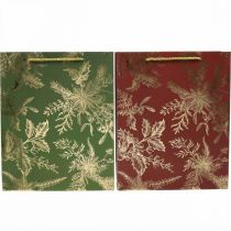 Geschenktüten Weihnachten Weihnachtstaschen Mistelzweige 26×32cm 2St