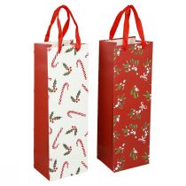 Geschenktüten Weihnachten Flaschentasche Geschenktasche 12×36×10cm 2St