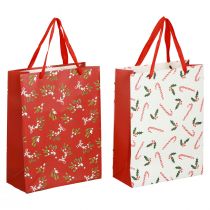 Geschenktüten Weihnachten groß Geschenktasche Präsentbeutel 26×32×10cm 2St