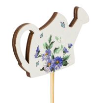Artikel Gießkannen Dekostecker aus Holz mit Blumenmotiv 34 cm 12 Stück