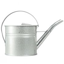 Artikel Metall-Gießkanne Vintage Silber 1,25 l als Pflanzgefäß