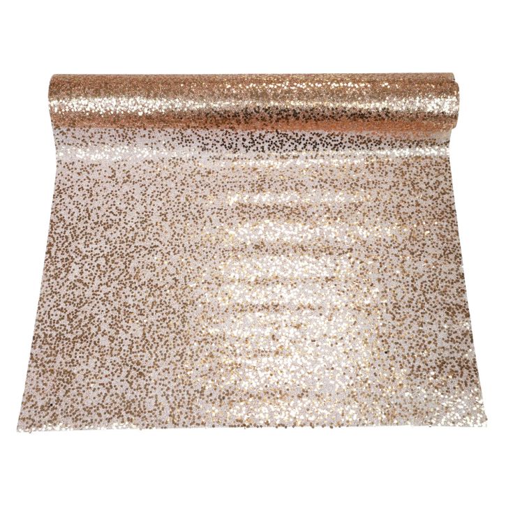Artikel Tischläufer Kunststoff Gittergewebe Roségold 48×450cm Weihnachten