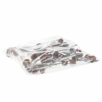 Artikel Glabrum Zweige mit dekorativen künstlichen Blütenköpfen 25 Stück