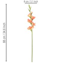 Artikel Künstliche Gladiole aus Seidenstoff 88cm Orange-Gelb