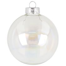 Artikel Glas Weihnachtskugeln Glaskugeln Irisierend Klar 7,5cm 12 St