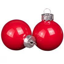 Artikel Glas Weihnachtskugeln Rot Emaille Optik Mini Ø3cm 22 St