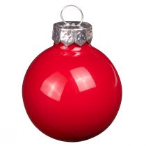 Artikel Glas Weihnachtskugeln Rot Emaille Optik Mini Ø3cm 22 St