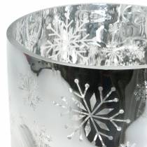 Artikel Weihnachtsdeko Windlicht Glas Metallic Ø20cm H20cm