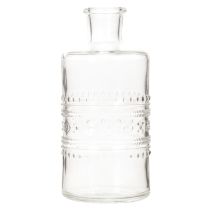Artikel Glasflasche zylindrisch mit Muster klar 15 cm als Dekovase 6er Set