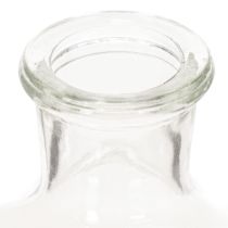 Artikel Glasflasche zylindrisch mit Muster klar 15 cm als Dekovase 6er Set