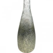 Artikel Glasvase aus Echtglas, zweifarbig, Klar und Silber, H40cm