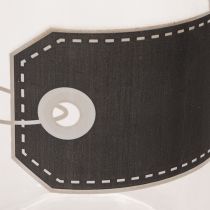 Artikel Glaskaraffe 27cm mit 4 Gläsern 11cm aus transparentem Glas, schwarz-grau beschriftbar