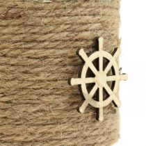 Teelichthalter Maritim Windlicht Glas Ø10,5cm H10cm 2St