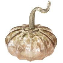 Artikel Glaskürbis Dekoration Herbst Tischdeko Set aus Glas und Metall 2 Stück