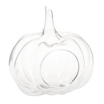 Artikel Glaskürbis mit Öffnung Herbstdeko Kürbis Klar Ø21cm H20cm