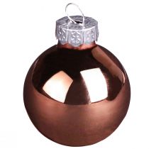 Artikel Glaskugeln Weihnachtsbaum Ø4cm Silber Apricot 24 Stück