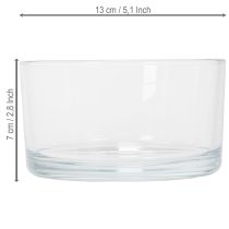 Artikel Glasschale aus klarem Glas, 13 cm Durchmesser, für Deko und Kerzen