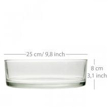 Glasschale Ø25cm H8cm