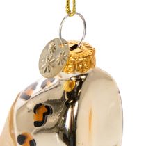 Artikel Glasschuh-Ornamente mit Leopardenmuster aus Glas, 13 cm, 2-teilig