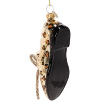 Artikel Glasschuh-Ornamente mit Leopardenmuster aus Glas, 13 cm, 2-teilig