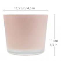 Artikel Blumentopf Glas Übertopf Rosa Glaskübel Ø11,5cm H11cm