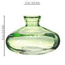 Artikel Glasvase bauchig grün Ø9cm H6cm 6 Stück