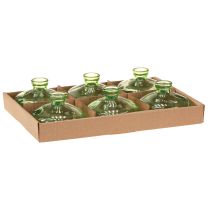 Artikel Glasvase bauchig grün Ø9cm H6cm 6 Stück