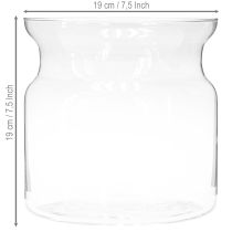 Artikel Glasvase Brenda Blumenvase Glas Groß Klar Ø19cm H19cm