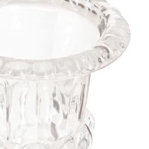 Artikel Glasvase mit Fuß, Ø11 cm, H14 cm, klar, Retro-Design