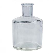 Glasvase Apothekerflaschen Deko Glas Dekovase Getönt Ø7cm 6St