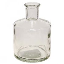 Glasvase Apothekerflaschen Deko Glas Dekovase Klar Ø7cm 6St