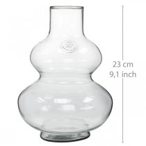 Artikel Runde Glasvase aus Recycling-Glas Ø16cm H23cm in Klar
