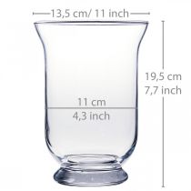 Artikel Glasvase klar Ø13,5cm H19,5cm Glasdeko Blumenvase