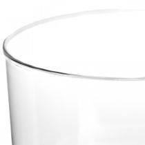 Glasvase mit Fuß ROY Windlicht Glas Deko Ø16cm H20cm