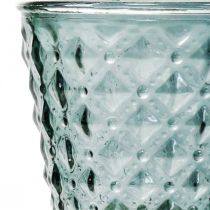 Pokal-Glas mit Fuß, Glas-Windlicht Ø11cm H15,5cm