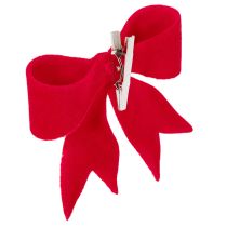 Artikel Dekoschleifen Rot mit Clip, 11 cm, 4 Stück, für Weihnachtsdekoration