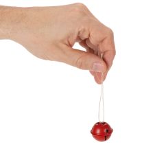 Artikel Rote Metallglöckchen mit Sternenmuster 3 cm 9er-Set