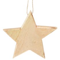 Artikel Glücksstern Deko Holzstern Natur 8cm Hängend 8er Set