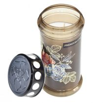Artikel Grablichter Motivkerzen Blumen Ø7,5cmH16,5cm 3 Tage 3 St