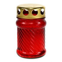 Artikel Grablicht Glas Rot Ø6cm H10,5cm 1Stück