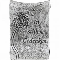 Artikel Gedenkstein Schriftrolle „In stillem Gedenken“ 9x6cm 4St