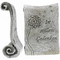 Artikel Gedenkstein Schriftrolle „In stillem Gedenken“ 9x6cm 4 St