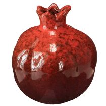 Artikel Granatapfel Deko Vase Keramik Rot Braun Ø10,5cm H12cm