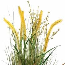 Artikel Grasbund mit gelben Dolden aus Kunststoff 84cm für Herbstdekoration