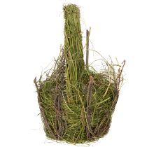 Artikel Osterkorb aus Gras mit Henkel 25cm Grün für Dekoration