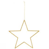 Artikel Glitzernde Deko-Sterne aus Kunststoff 24cm Gold 6er Set
